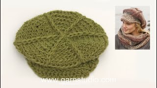 How to crochet the cap in DROPS 15134 [upl. by Eirrab]