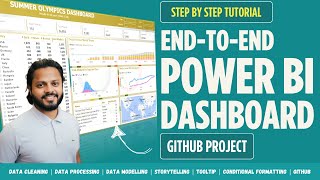 POWER BI Full Project  Olympics Dashboard  From Scoping to Sharing on GitHub and LinkedIn [upl. by Yelyah]