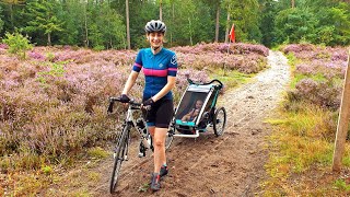 Fietsen in Drenthe met fietskar en baby [upl. by Mavra]