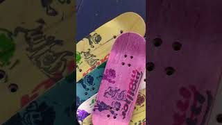 I created a series of fingerboard decks based off my mother’s artwork skateboarding fingerboarding [upl. by Meggi365]