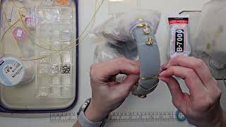 DIY Fur Earmuffs decoration with Rhinestones Working process  Декорування навушників стразами [upl. by Onitrof]