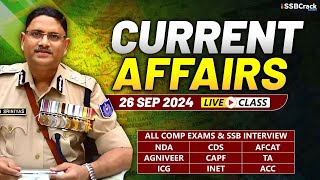 Daily Current Affairs 26 September 2024  For NDA CDS AFCAT SSB Interview [upl. by Avehsile]