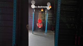 abs destroyer toe hanging weighted abs workout gym gymmotivation abs toehold toe motivation [upl. by Hako356]