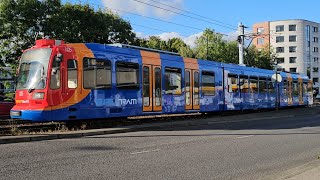 Sheffield SuperTram 105 From Middlewood To Meadowhall [upl. by Akenit823]