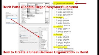 Revitte Çizim Pafta Organizasyonu Sheets Browser Organization Oluşturma  Örnekli Olarak Anlatım [upl. by Liscomb]