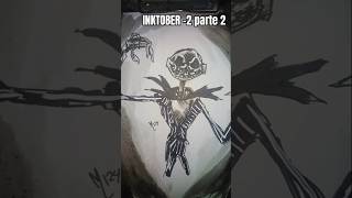 INKTOBER 2 jackskellington timburton stopmotion shorts [upl. by Acinok]