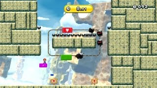 New Super Mario Bros U  Fuzzy Cliff Climb Gold Medal [upl. by Sirronal828]