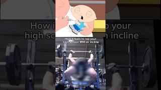 stewie takes steroids Incline Bench 225x14 Natty gymmemes [upl. by Coretta]