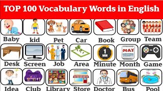 100 Vocabulary Words in English  Vocabulary  Vocabulary with pictures [upl. by Gee]