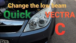 Vectra C quick lowdipped beam bulbheadlight replacement [upl. by Uohk]