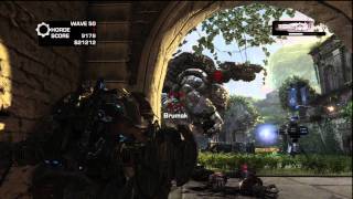 Gears of war 3 Horde 20  Mercy Brumak Wave 50 Hardcore [upl. by Eimrej259]