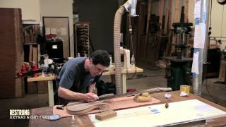 How to Build a Bass Guitar  Step 14  Fretting a Bass [upl. by Herod]