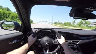 2017 Alfa Romeo Quadrifoglio POV Test Drive [upl. by Alliuqet]