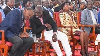 LIVE UHURU RAILA RUTO GACHAGUA MEET AT THE BURIAL OF MUKAMI KIMATHI IN NYANDARUA COUNTY [upl. by Nahtanohj]