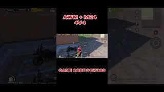 AWM  M24 4V4 CODE 9157309 PUBG pubgmobile pubg wowmodepubg awmheadshot m24 appartement 4k [upl. by Anwad626]