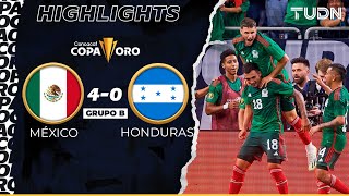 Resumen y goles  México 40 Honduras  Copa Oro 2023  TUDN [upl. by Frodin]