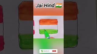 India flag 🇮🇳 shorts viral trending flag ytshorts carft art drawing [upl. by Filmer]