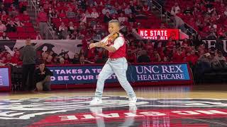 Violinist Tyler ButlerFigueroa performs at PNC Arena  12720 [upl. by Benoit]