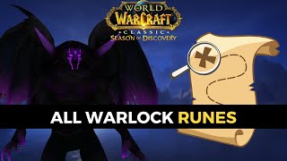 WoW SOD All Warlock Rune Locations Guide [upl. by Llertal]