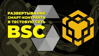 Развертывание смартконтракта в тестовый блокчейн BSC  Deploying a smart contract on the BSC [upl. by Ardnoid400]