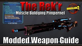 Borderlands 2  The Rekr  Muscle Bulging Pimpernel  Modded Weapon Guide [upl. by Seligmann466]