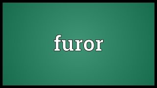 Furor Meaning [upl. by Lihp]