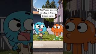 That was a big fall😬 Credit🎬 TheAmazingWorldofGumball shortvideo shorts greekmythology memes [upl. by Monahon]