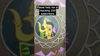 Help me in reaching 200 subscribers please art lippanart viral durga maa mirrorwork [upl. by Quinton]