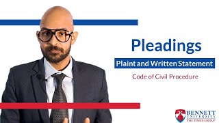 Introduction to Pleadings  Plaint and Written Statement  Code of Civil Procedure [upl. by Ozen]