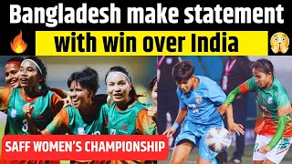 Bangladesh Stuns India Again 31 Victory at SAFF Women’s Championship 2024  Full Match Analysis [upl. by Yllim]