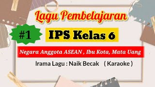 1LaguPembelajaran 10 Negara anggota ASEAN  versi karaoke  lagu becak [upl. by Lolanthe]