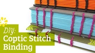 DIY Coptic Stitch Bookbinding Tutorial  Sea Lemon [upl. by Steep]