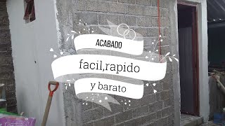 como dar terminado a pared en obra negra estucotexturietc chavo [upl. by Yllor]