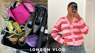 outfit planning for fashion week  shopping in chanel harrods  LONDON VLOG [upl. by Madelaine]