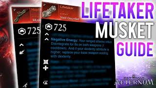 INSANE MUSKET LIFETAKER BUILD GUIDE  New World Aeternum [upl. by Bradlee308]