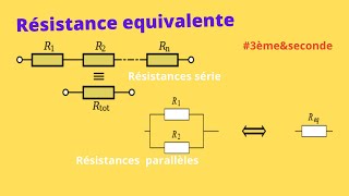 Electricité  Résistance équivalente  Exercice  collège amp seconde [upl. by Liris]