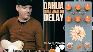 Flower Pedals Dahlia Dual Analog Delay  Guitar Pedal Demo [upl. by Oner]