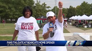 UC fans gather to cheer on Bearcats during opening game of 2024 season [upl. by Zednanref]