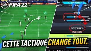 TUTO FIFA 22  Cette FORMATION CHANGE TOUT  TACTIQUES PERSO  412122 META [upl. by Aikit]