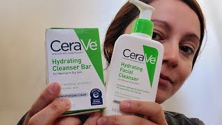 Which one works better Cerave Hydrating cleanser bar or facial cleanser [upl. by Neeleuqcaj]