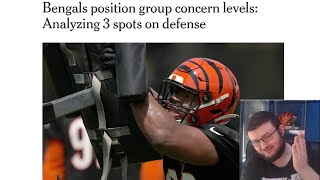 BENGALS FAN REACTS TO NEW YORK TIMES POSTING THE MOST CONCERNING POSITIONS ON THE BENGALS DEFENSE [upl. by Mauchi]