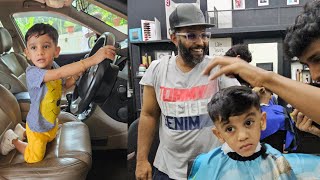 അപ്പനും മോനും ഒന്നിച്ച് ഒരു makeover familyvlog pamperroutine dimplerose [upl. by Arabeila]