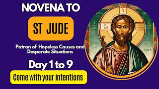 SAINT JUDE NOVENA 2024  Novena to Saint Jude Day 1  9 Patron Saint of hopeless and desperate cases [upl. by Schluter]