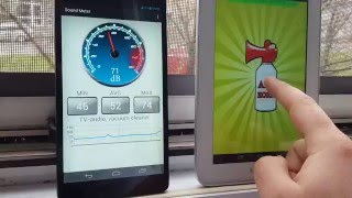 Sound Decibel Meter and Air Horn apps [upl. by Ahtoelc]
