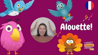 Alouette gentille alouette  French nursery song [upl. by Sikorski251]