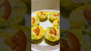 Egg muffinsFluffy egg cups bestbreakfast easyrecipe shorts ytshorts egglovers food viral [upl. by Otrebide]