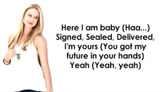 Glee  Signed Sealed Deliverd Im Yours Lyrics [upl. by Eimma934]