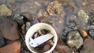 Stonewashing a Knife Blade DIY [upl. by Gahan327]