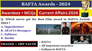 Bafta award 2024  Current affairs complete information  Awards and Honors 2024  MCQs in English [upl. by Atlanta]