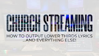 Church Streaming Lower Thirds Solution  ProPresenter 7  ATEM TV Studio  Wirecast  NDI [upl. by Yddur]